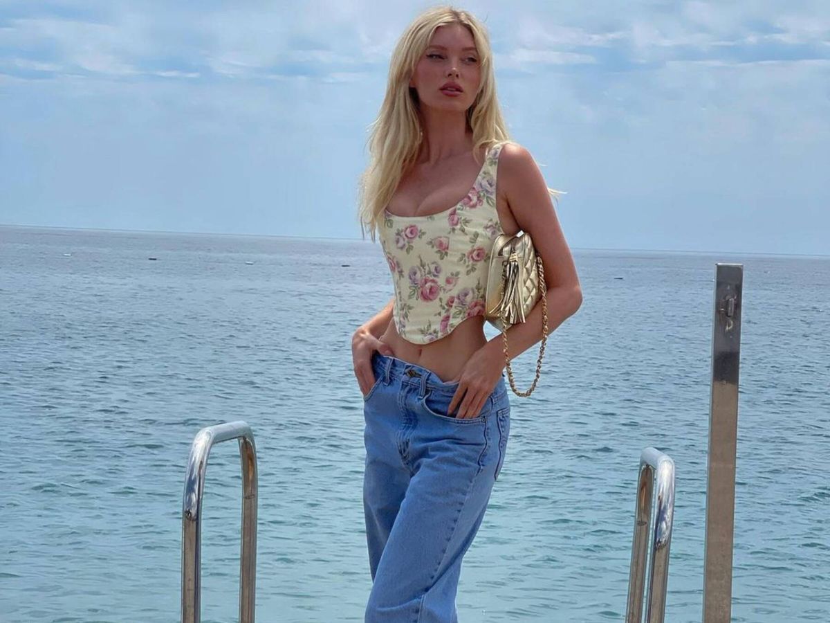 Foto: La modelo sueca Elsa Hosk con un corpiño. (Instagram/ @hoskelsa)
