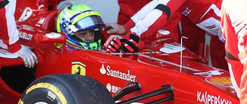 Foto: Massa 'dispara' su Ferrari en Jerez con Pedro de la Rosa de testigo