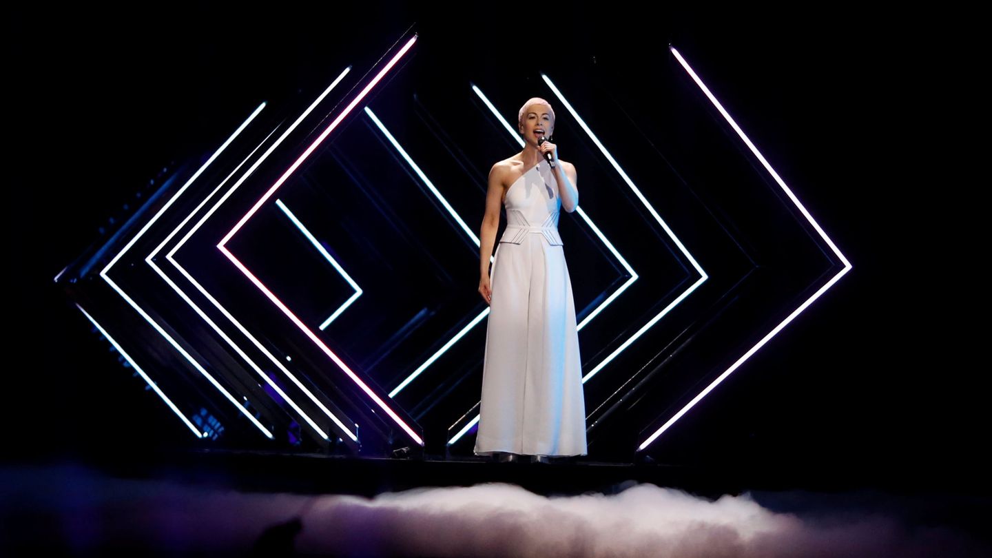 United Kingdom's SuRie performs 'Storm' during the Grand Final of Eurovision Song Contest 2018 at the Altice Arena hall in Lisbon, Portugal, May 12, 2018.  REUTERS Pedro Nunes
