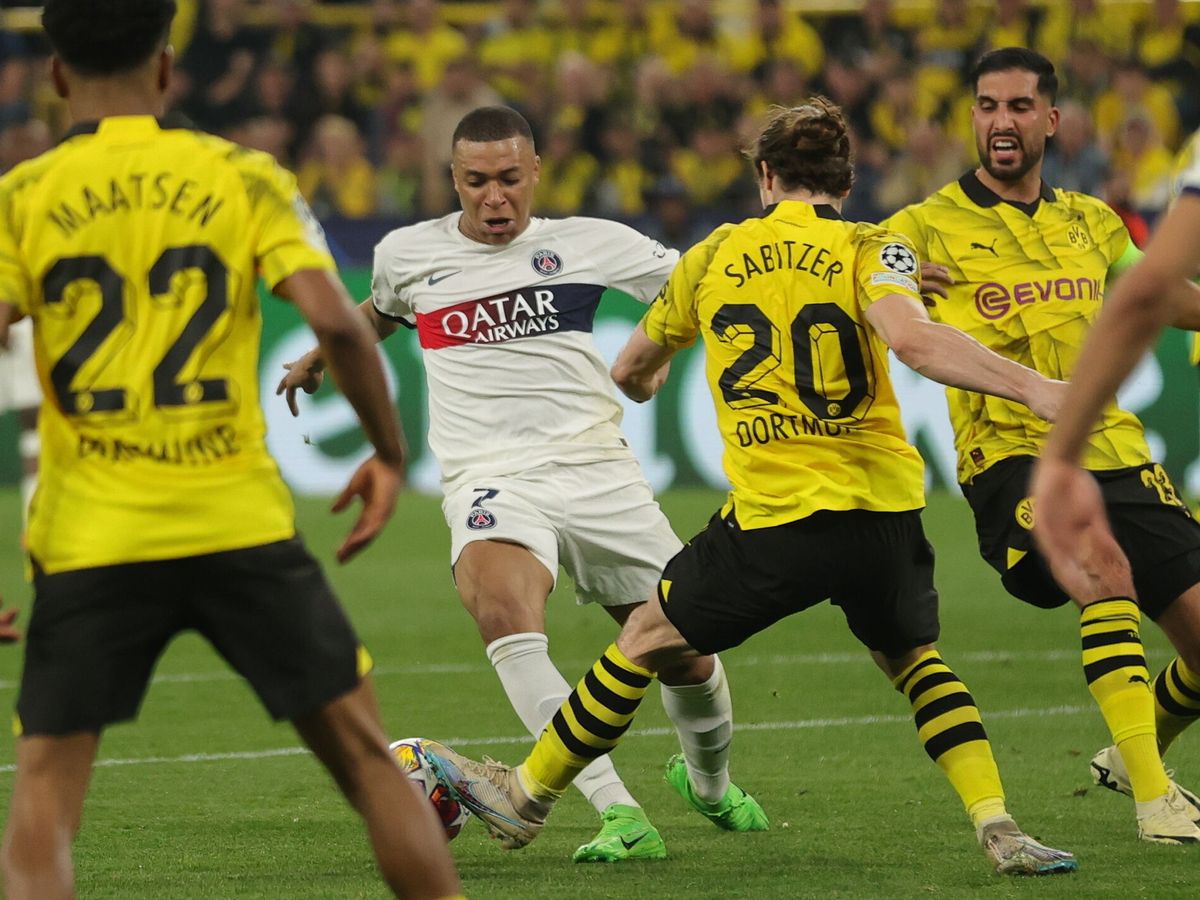 Foto: Kylian Mbappé, durante el partido de ida ante el Borussia Dortmund (EFE/EPA/FRIEDEMANN VOGEL).
