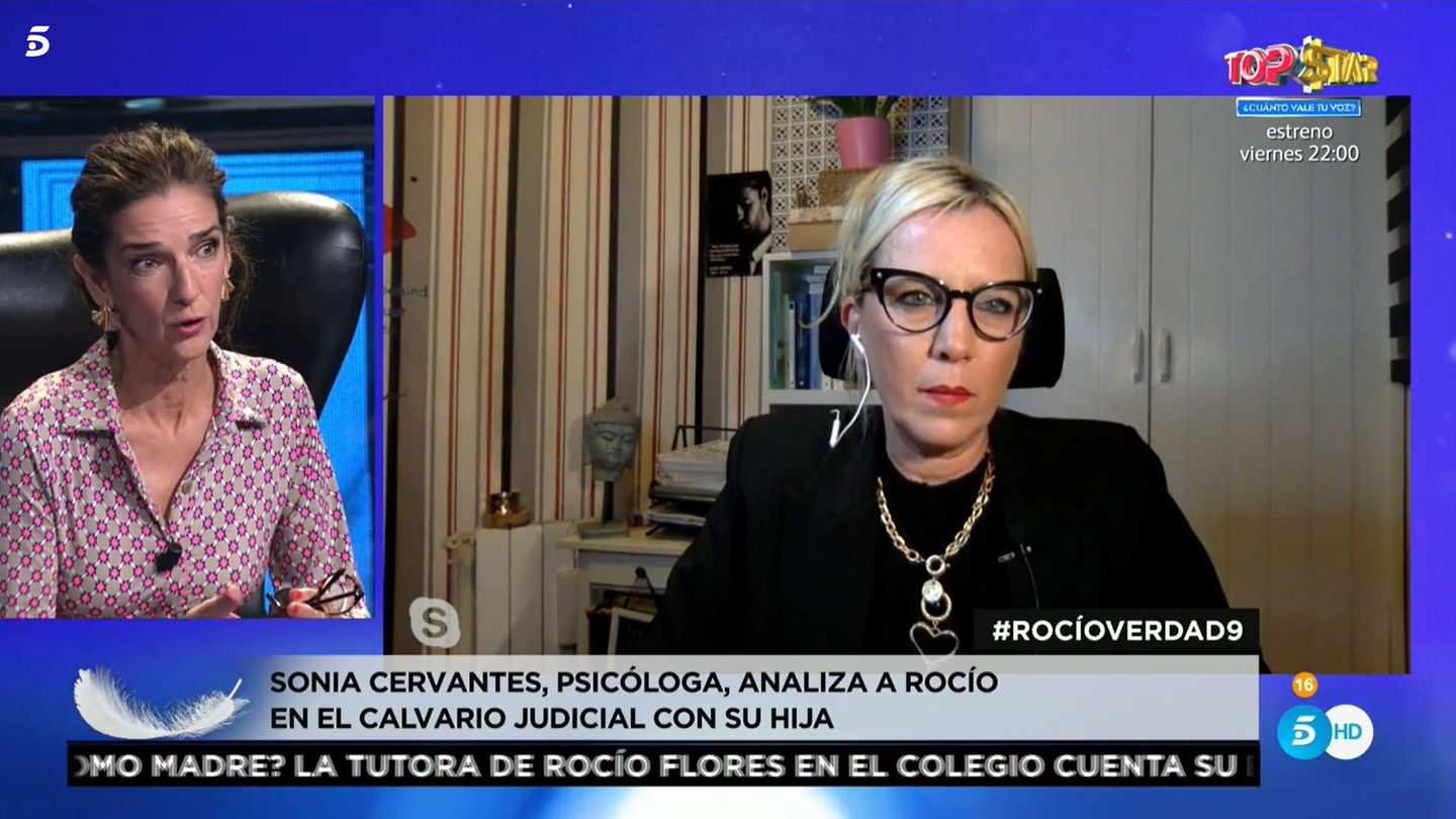 Paloma García Pelayo y Sonia Cervantes, en 'Rocío, seguir viva'. (Mediaset)