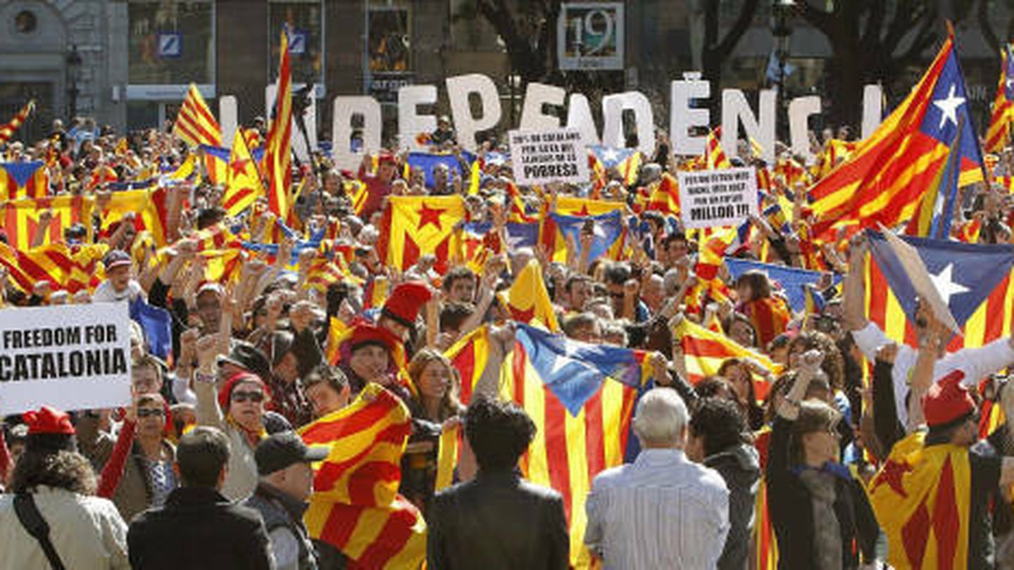 Acto en favor de la independencia de cataluña