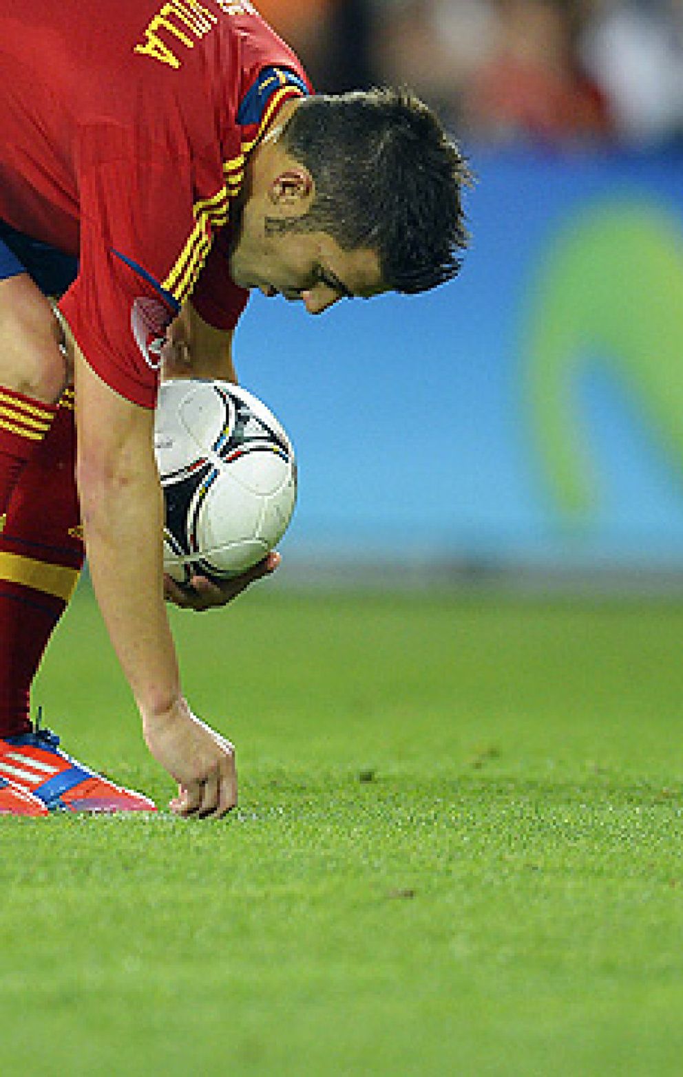 Foto: David Villa y su gol: poca historia pero mucho sentimiento