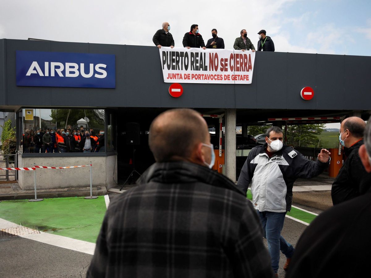 Foto: Manifestación trabajadores de airbus. (EFE/David Fernandez)