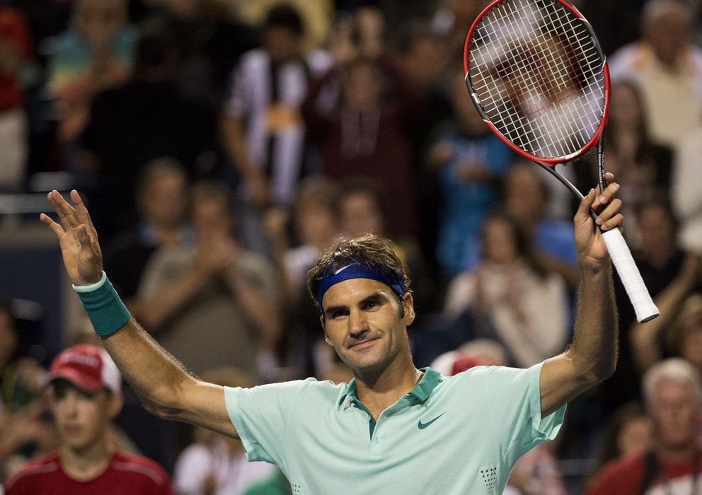 Foto: Federer celebra su triunfo contra Ferrer (AP).