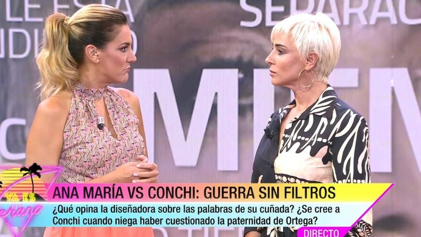 Ana María Aldón hablando sobre su matrimonio. (Telecinco).