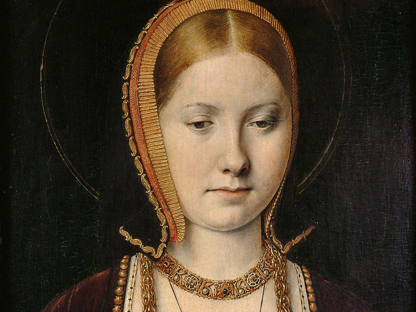'Retrato de Catalina de Aragón', Michel Sittow, 1514. Kunthistorisches Museum.