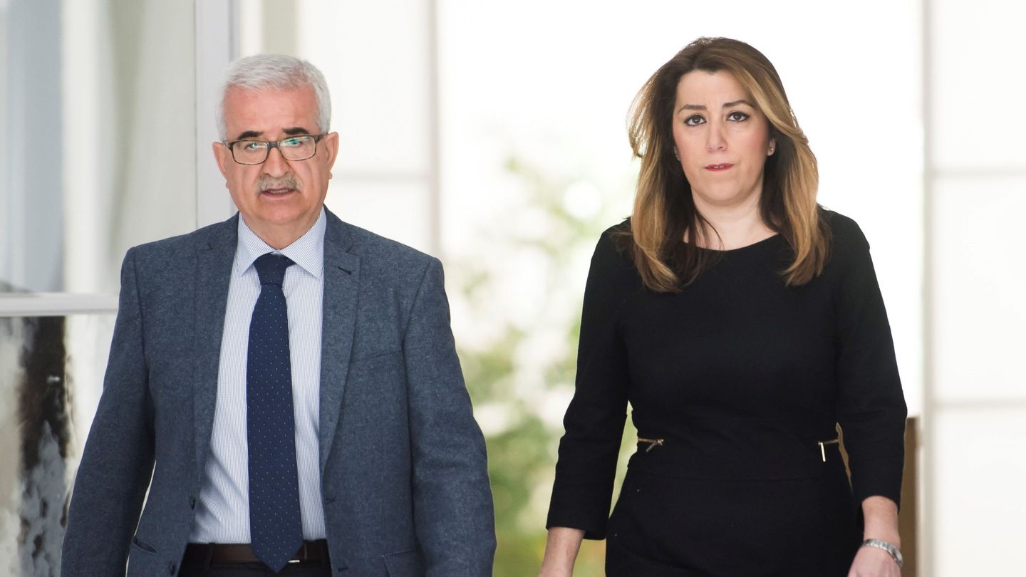 La presidenta andaluza, Susana Díaz, y el vicepresidente Manuel Jiménez Barrios. (EFE)
