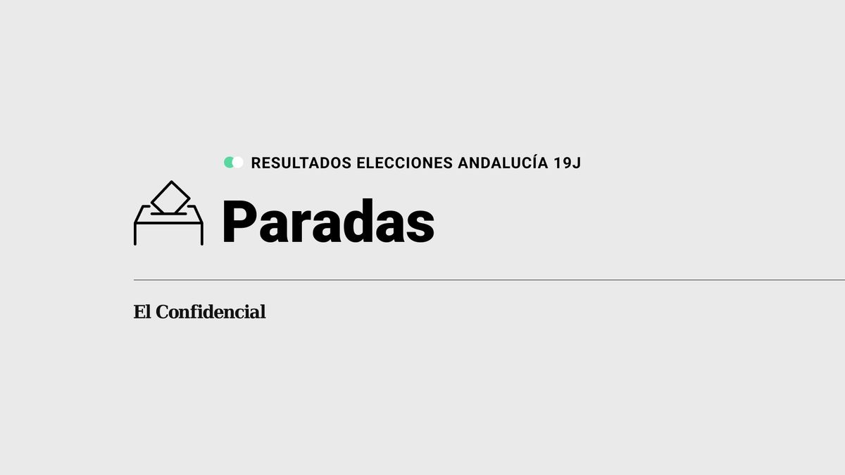 Resultados en Paradas de elecciones en Andalucía 2022 con el escrutinio al 100%