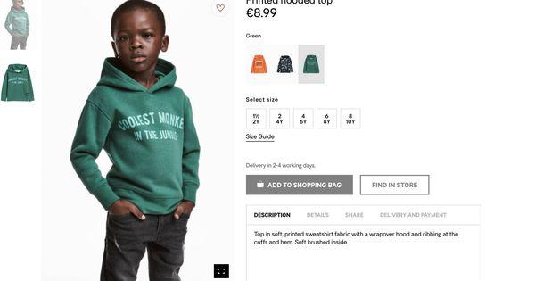 H&M se resigna y la foto de un niño negro con una sudadera tildada de racista