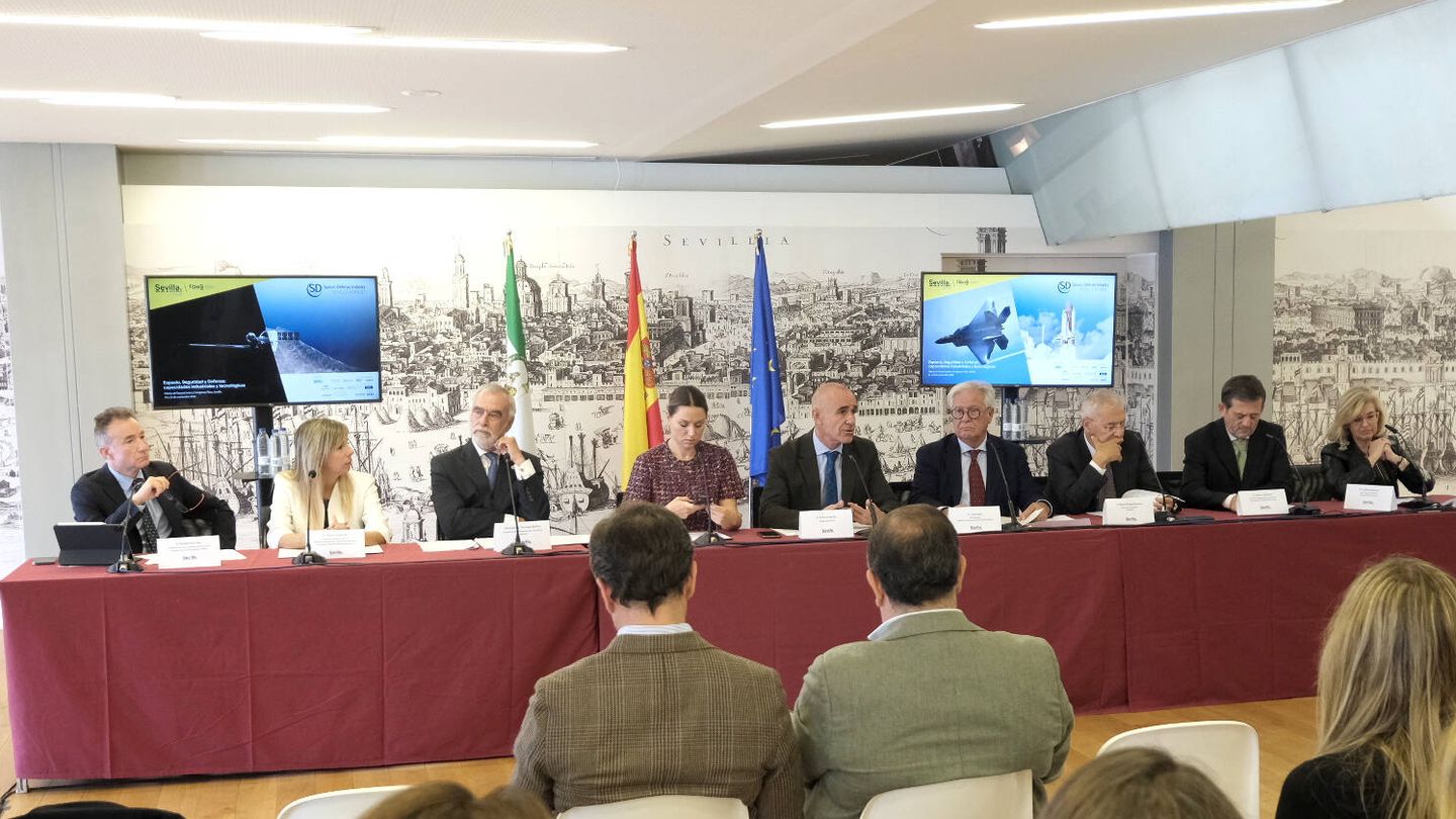 Presentación de la cumbre del Espacio y la Defensa en Sevilla. (Cedida)