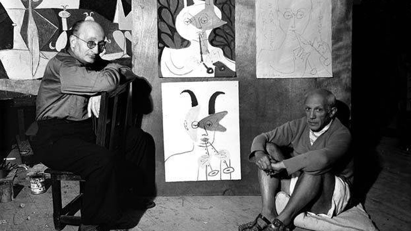 Foto: Pablo Picasso y Jaume Sabartés en 1946 (Michel Sima/Ayuntamiento de Barcelona)