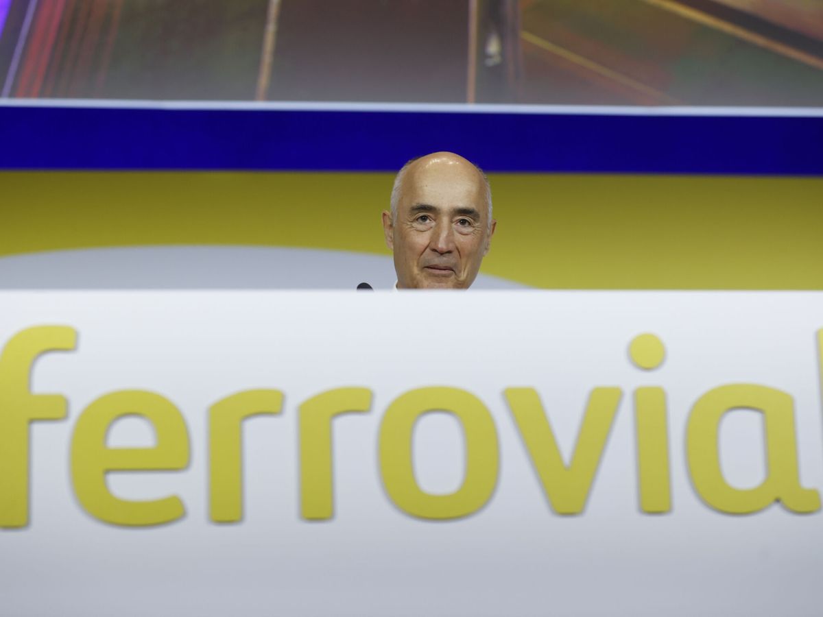 Foto: EL presidente de Ferrovial, Rafael del Pino, interviene en la junta. (EFE/Javier Lizón)