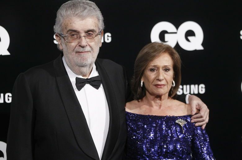 El presidente del grupo Planeta, José Manuel Lara y su mujer (EFE).