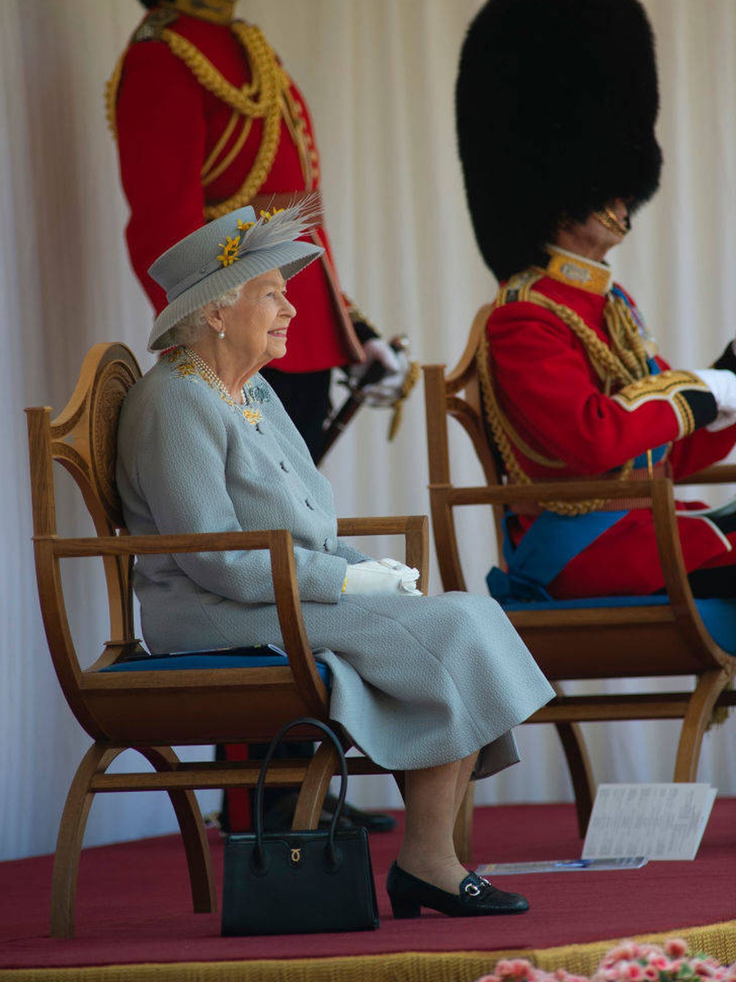 Isabel II en el Trooping Of The Colour 2021. (Getty)