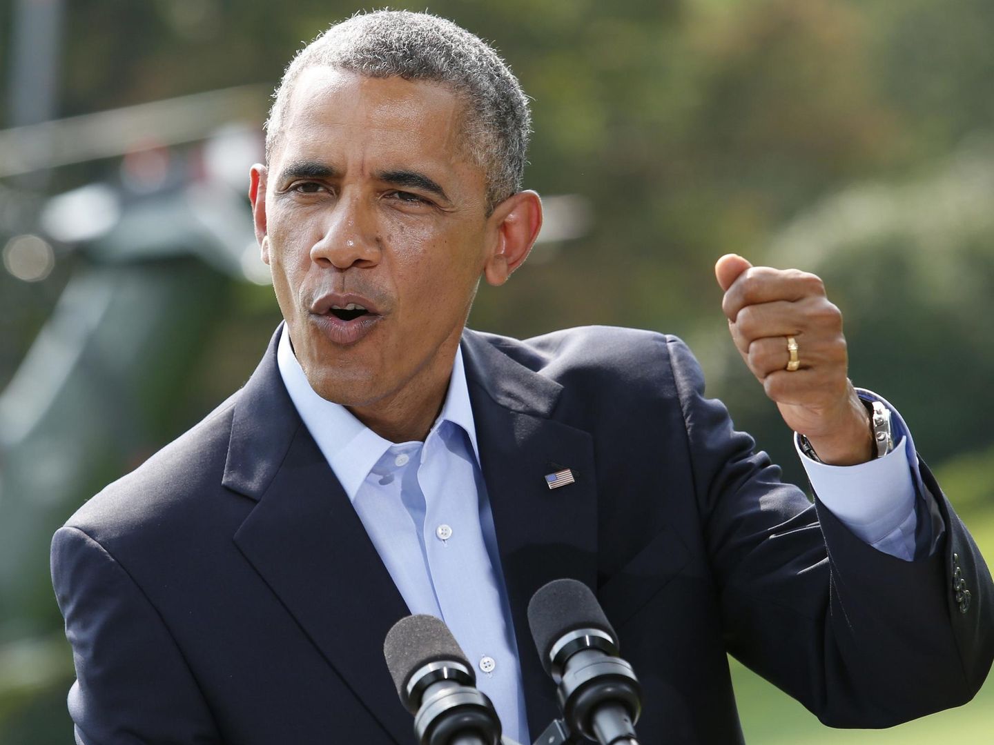 Obama, ante los medios de comunicación (Reuters)