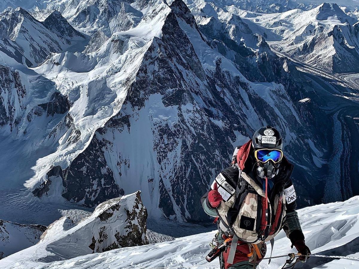 Foto: Nirmal Purja ascendiendo K2. (@nimsdai)