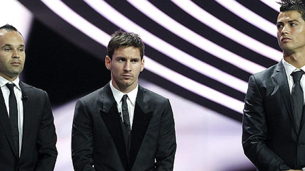 Leo Messi, Cristiano Ronaldo y Andrés Iniesta lucharán por ser el Balón de Oro de 2012