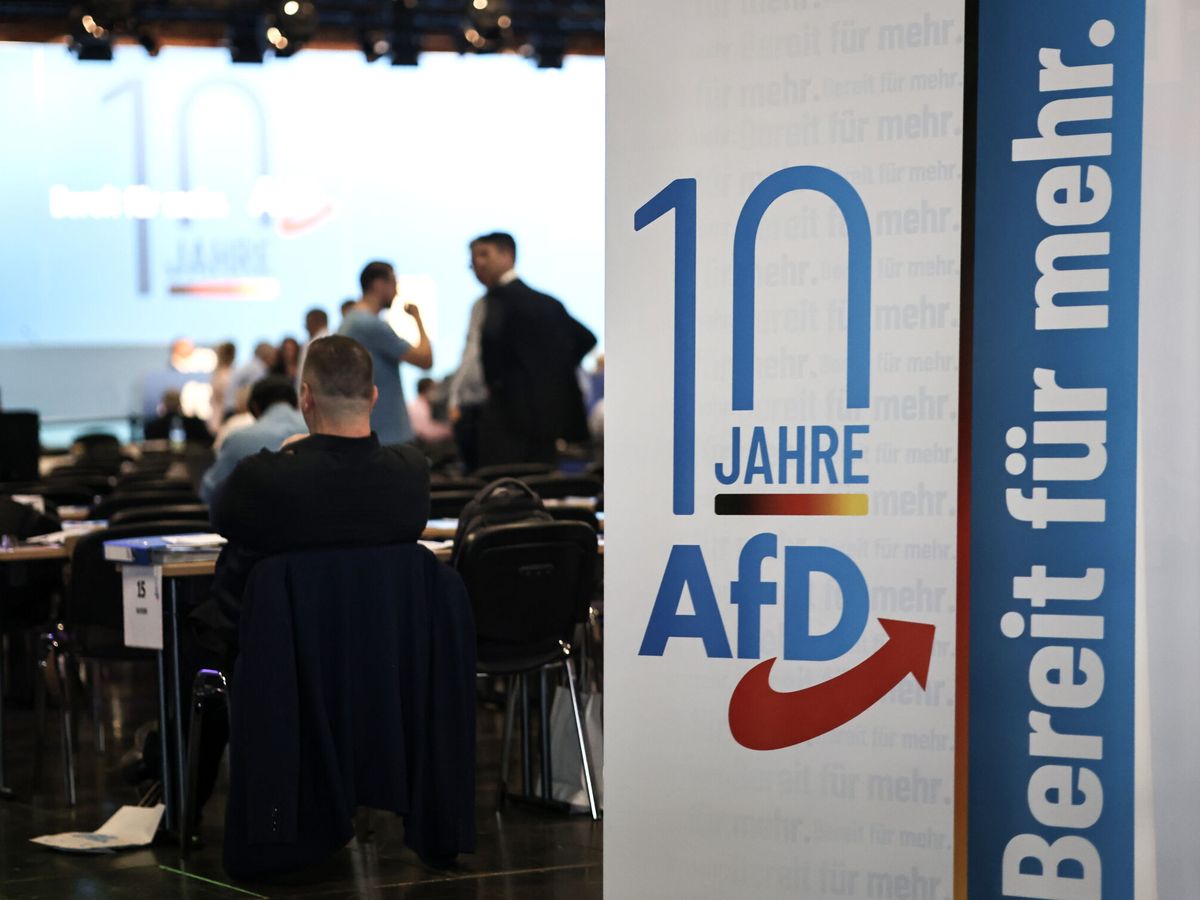 Foto: Una convención del partido AfD en Alemania (EFE/Clemens Bilan)