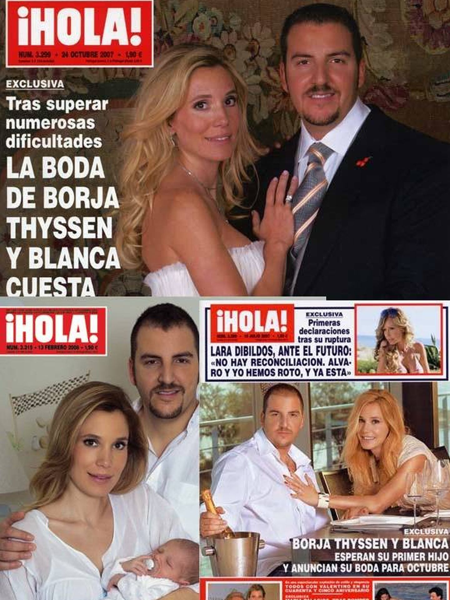 Borja Thyssen, en las portadas del '¡Hola!' cuyos pagos investiga el juez.