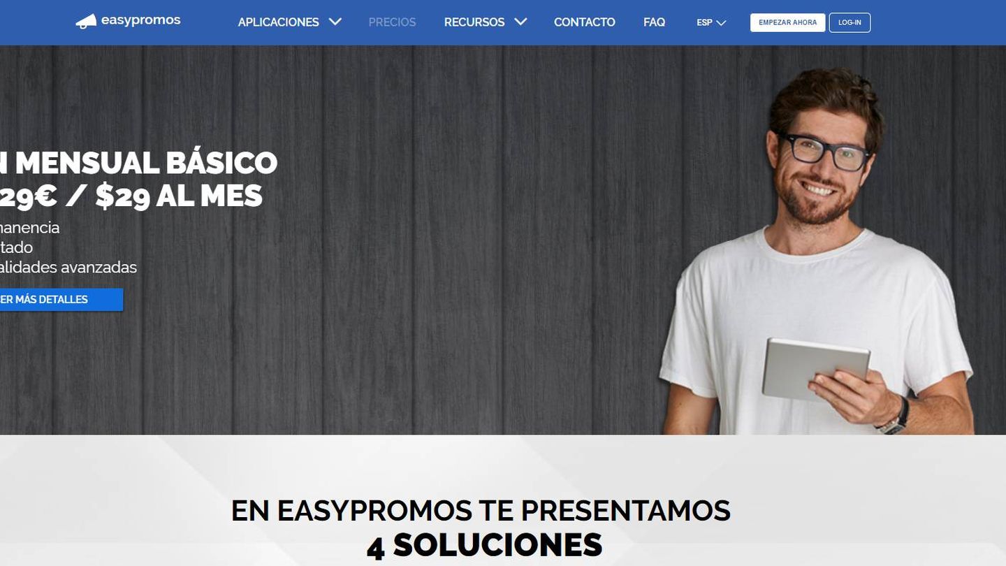 Actual página web de Easypromos
