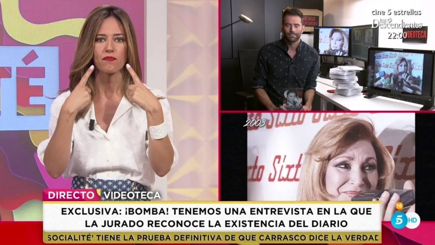 Nuria Marín hablando de Rocío Jurado. (Telecinco).