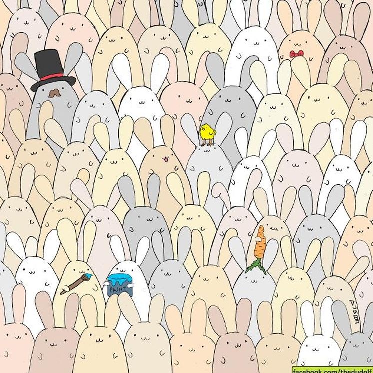 Foto: ¿Encuentras el huevo entre tanto conejo? 