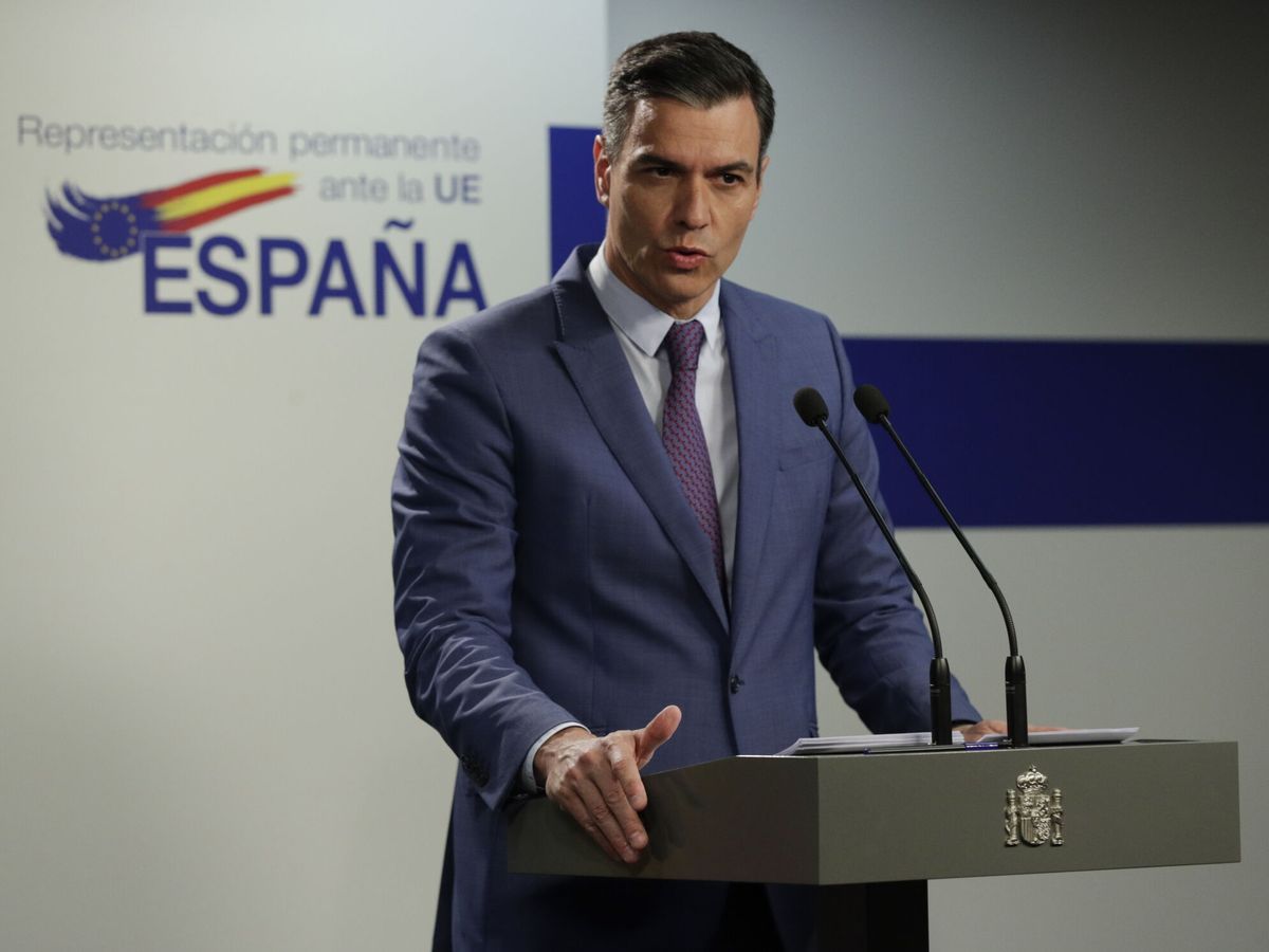 Foto: El presidente de Gobierno, Pedro Sánchez. (EFE/EPA/Olivier Hoslet) 
