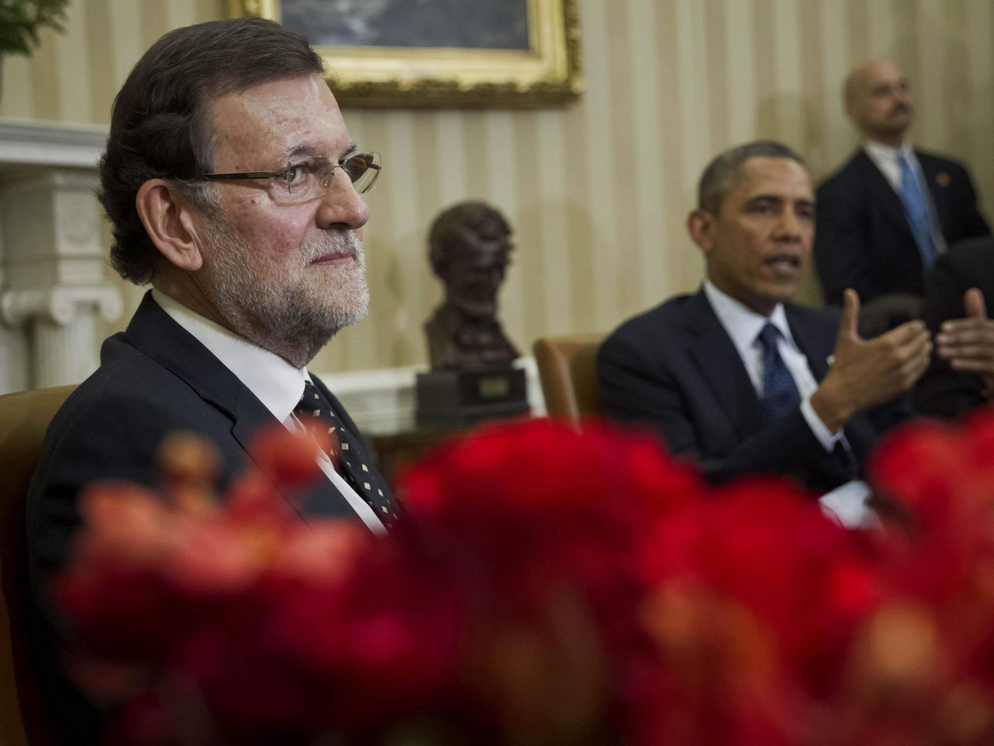 Rajoy, durante el encuentro en la Casa Blanca (Efe).