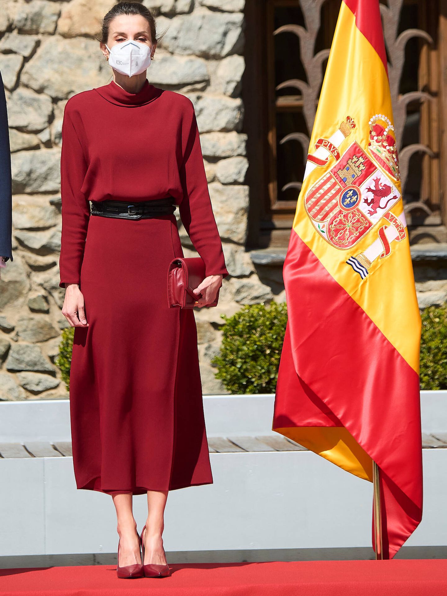 La Reina, en Andorra con vestido de Dutti. (LP)