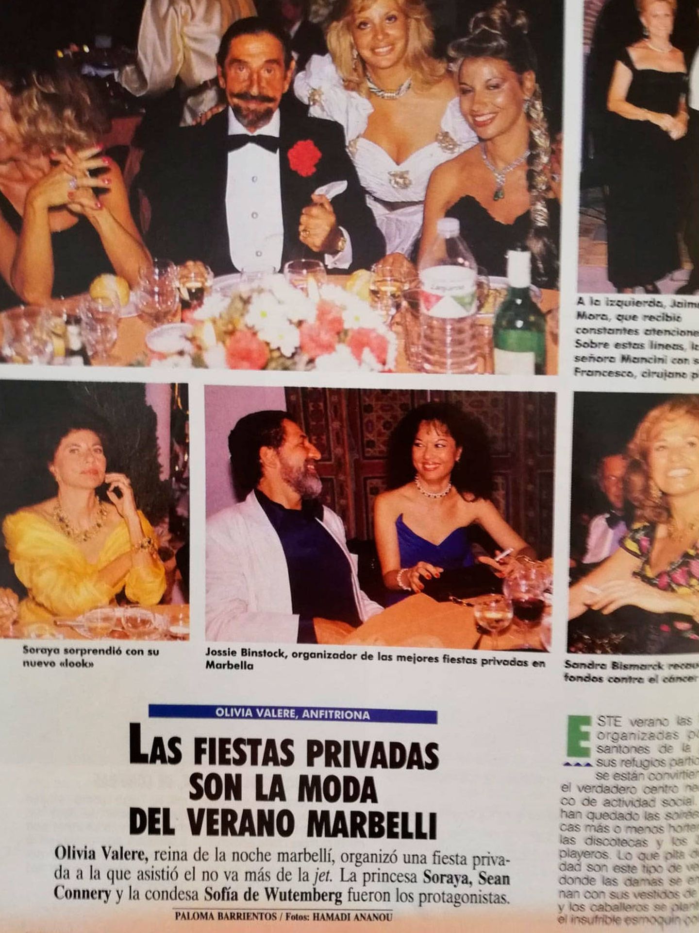 Los personajes de la Marbella de los 80. (Revista 'Tiempo')