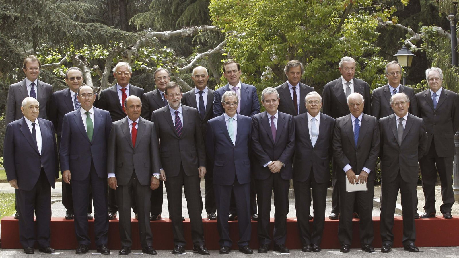 Foto: Fotografía de archivo de Mariano Rajoy con los grandes empresarios españoles que integran el Consejo Empresarial por la Competitividad. (EFE)