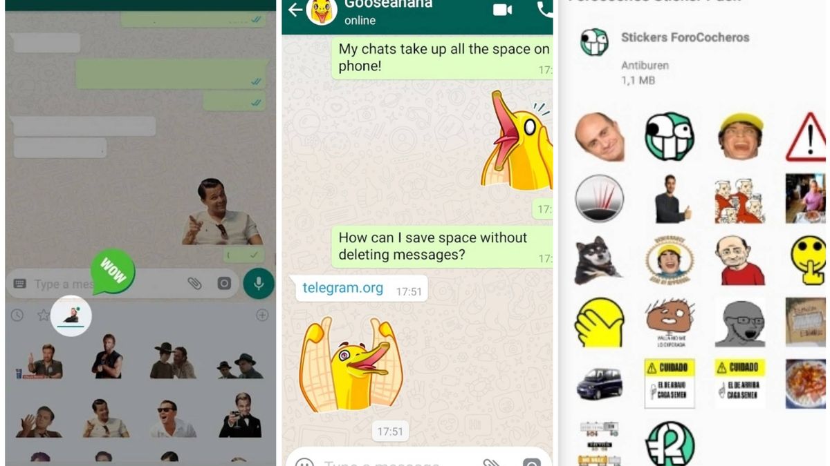 Cómo usar en WhatsApp los 'stickers' de Telegram y Facebook más famosos