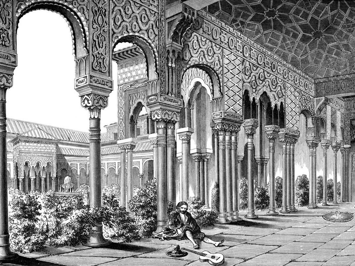Foto: Ilustración del interior de la Alhambra (Fuente: iStock)