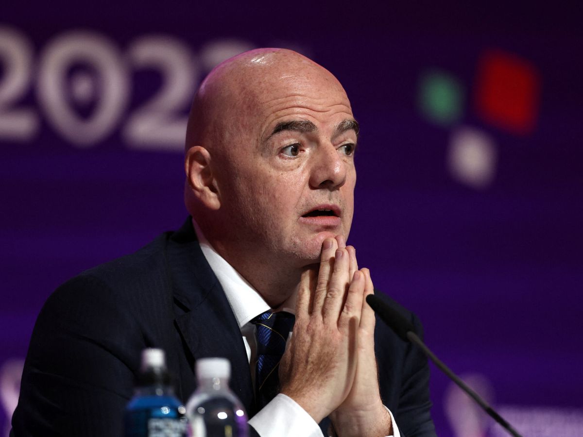 Foto: El presidente de la FIFA, durante el discurso de este fin de semana. (Reuters/Matthew Childs)