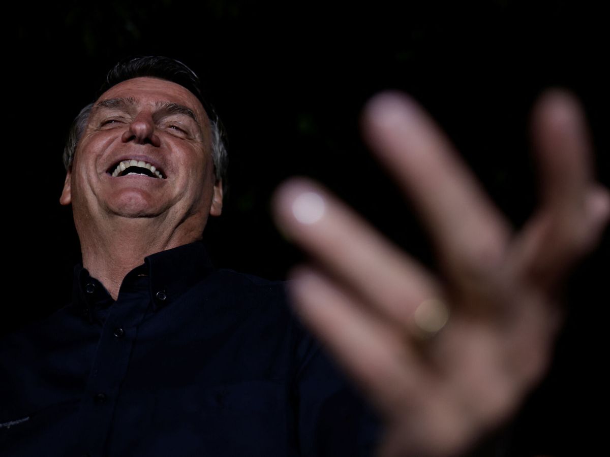 Foto: Jair Bolsonaro después de conocer los resultados de la primera de las elecciones de este domingo. Ueslei Marcelino / REUTERS 