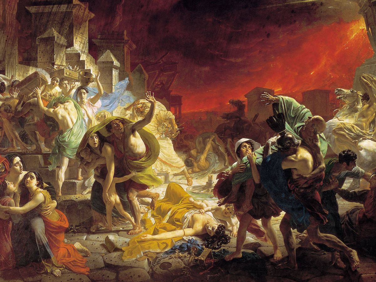 Foto: La erupción del Vesubio y la destrucción de Pompeya por Karl_Briullov