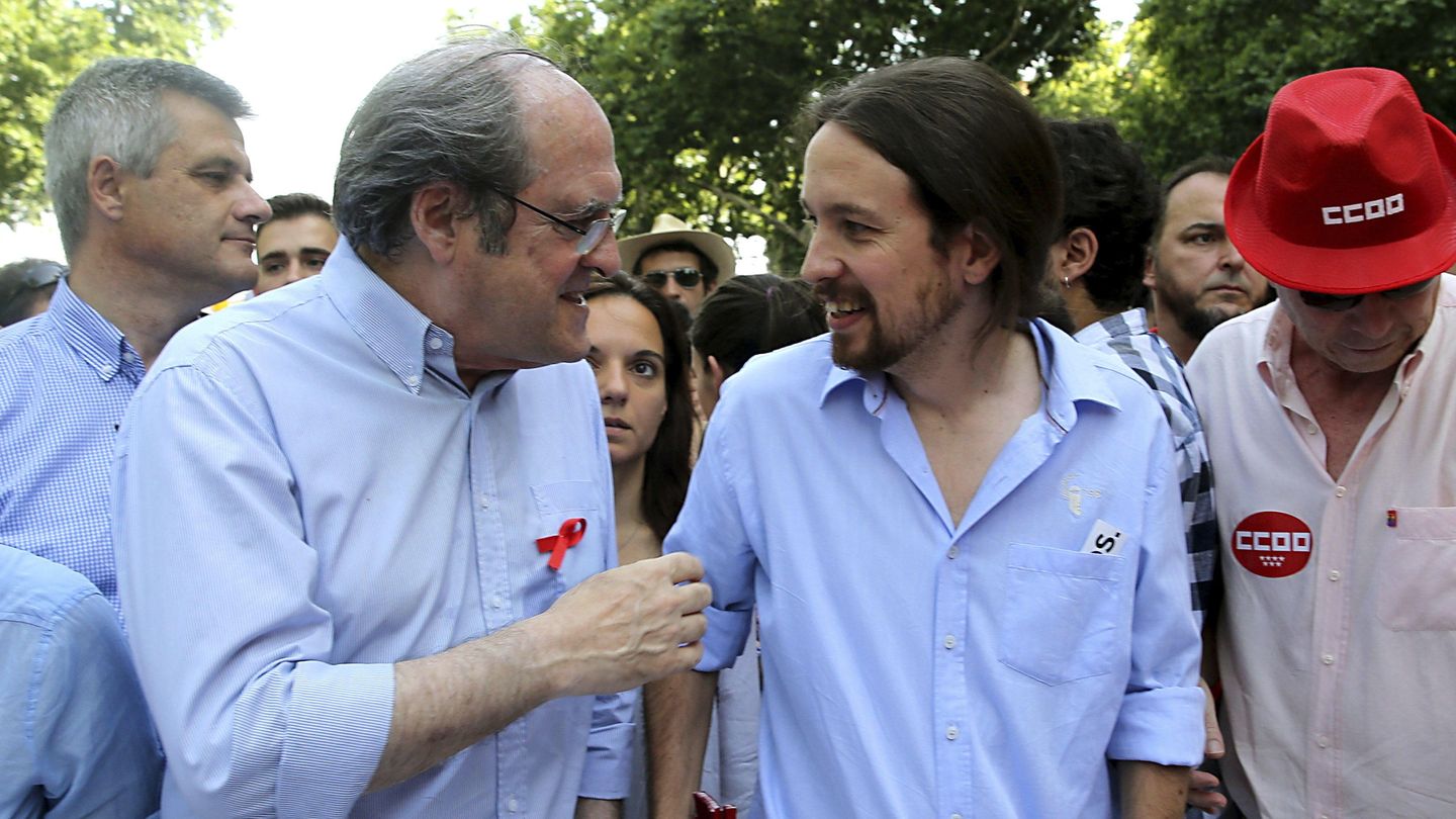 Ángel Gabilondo con Pablo Iglesias en 2015. (EFE)
