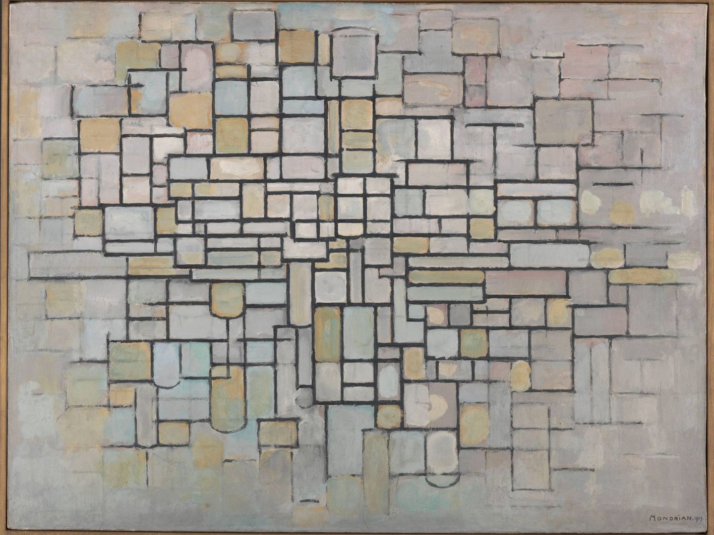 'Composición nº II', Piet Mondrian, 1913. Kröller-Müller Museum.