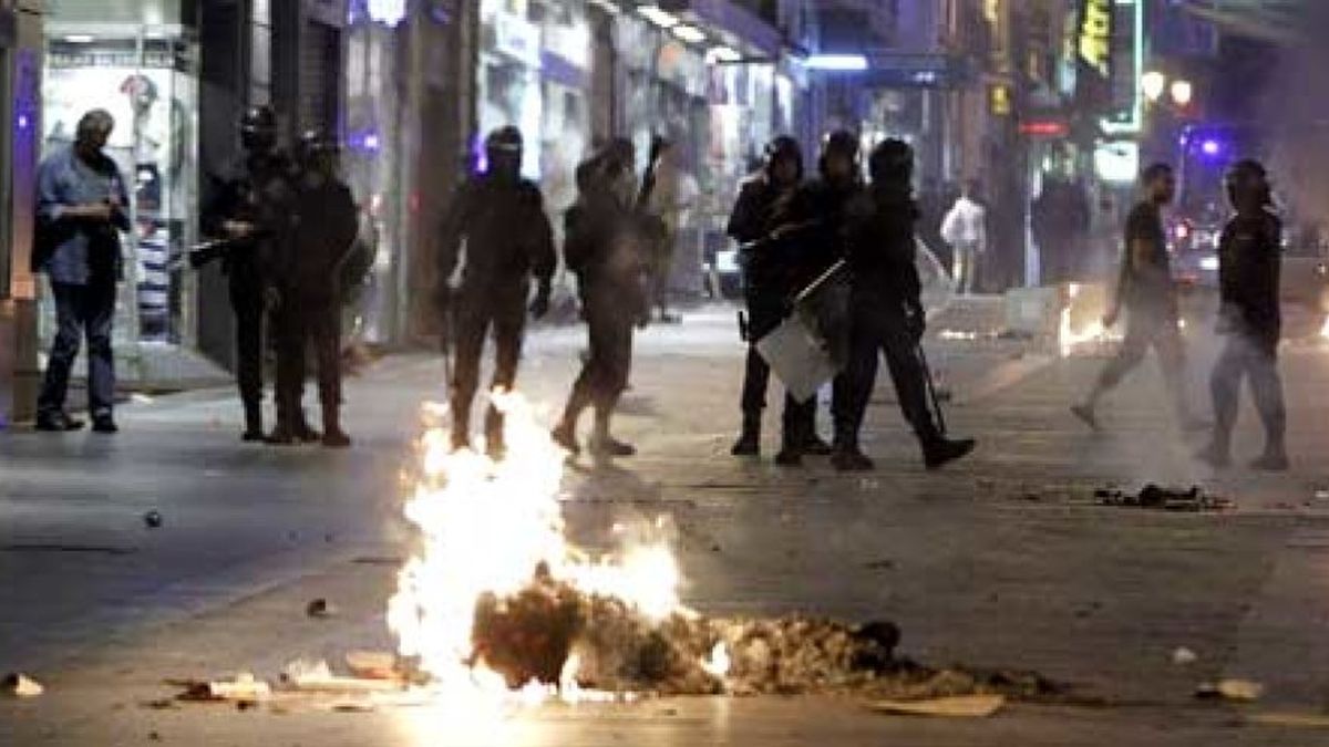 Nueve detenidos por los graves disturbios ocurridos en la Puerta del Sol