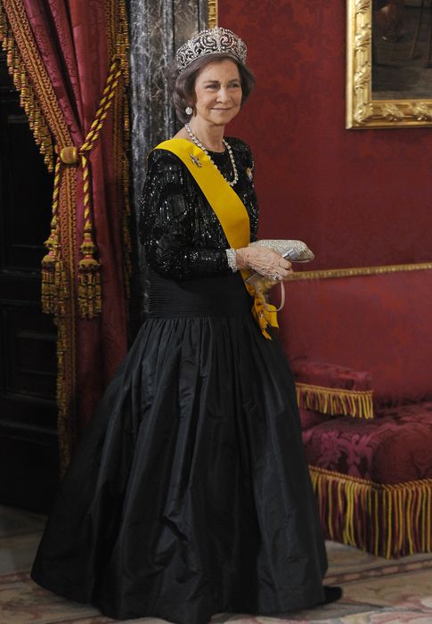 Foto: La reina doña Sofía, en una imagen de archivo durante una cena de gala en Palacio (Gtres)
