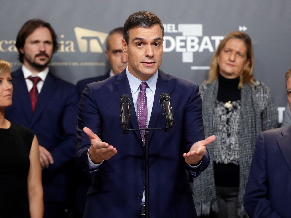 Foto: Pedro Sánchez, durante el debate de las elecciones de noviembre 2019. (EFE/Juan Carlos Hidalgo)