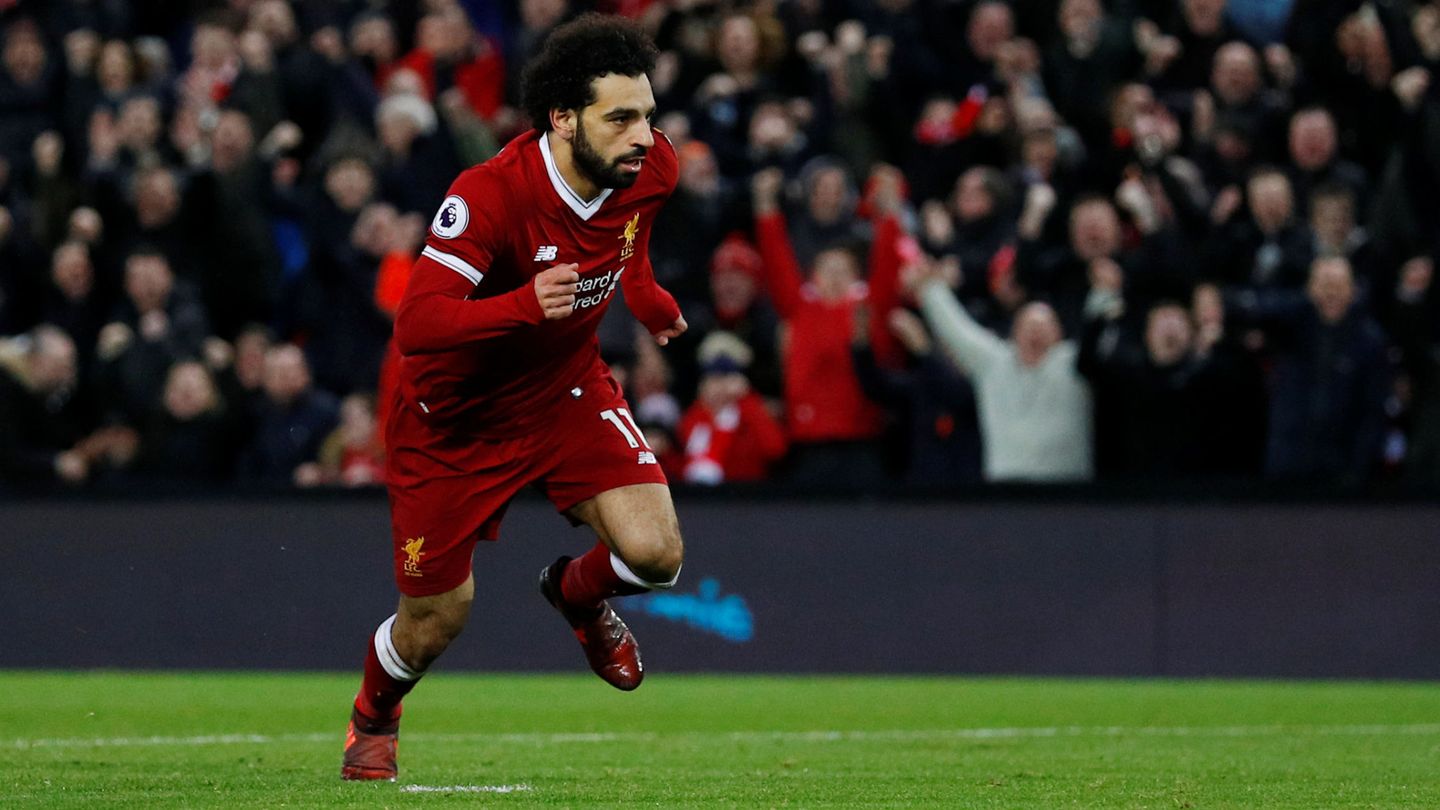 Mohamed Salah rescató al Liverpool con un doblete. (Reuters)
