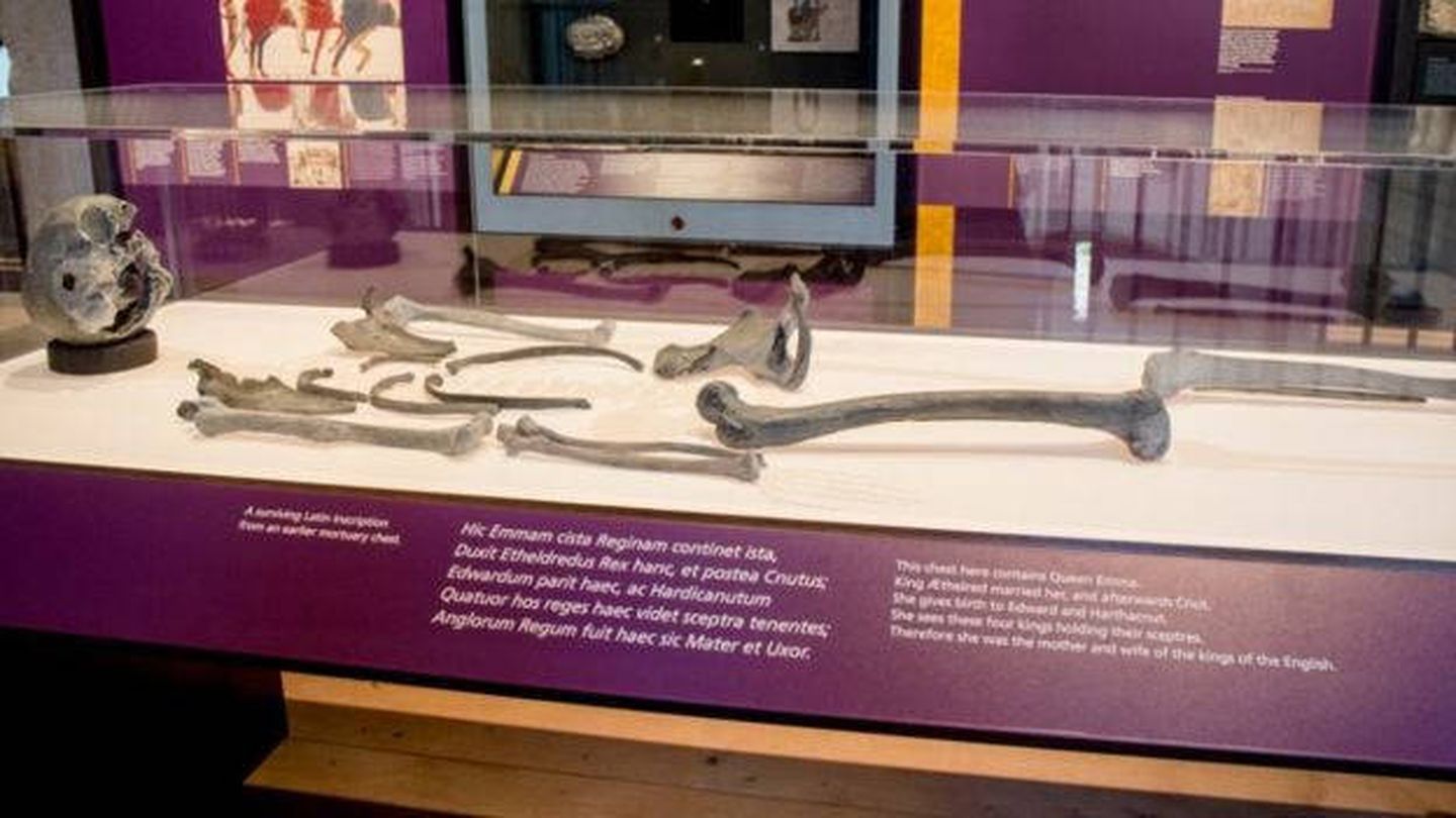 Los huesos de la reina Emma formarán parte de una exposición (Foto: Catedral de Winchester)