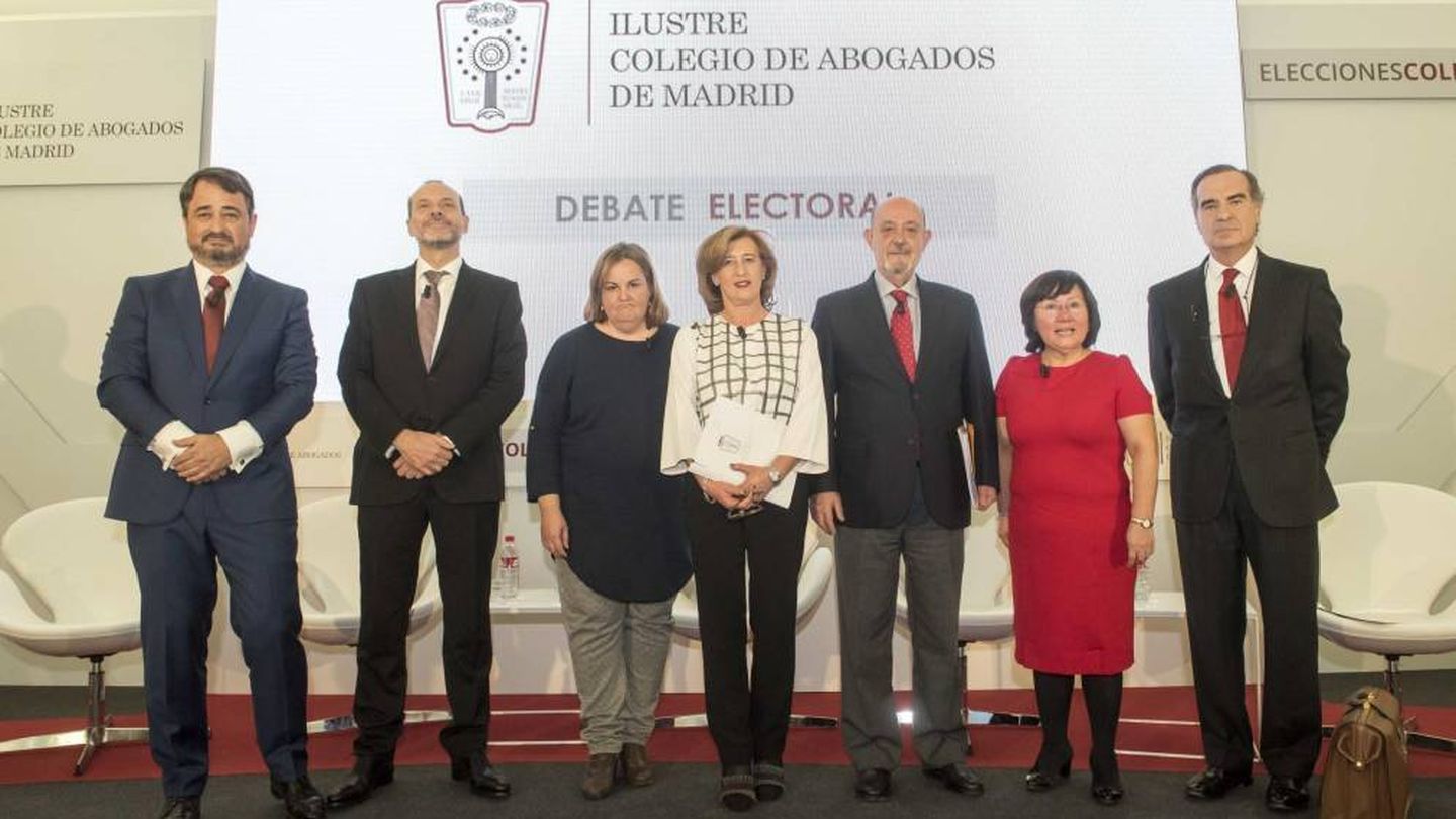  Foto de familia de los principales candidatos a las elecciones del ICAM.