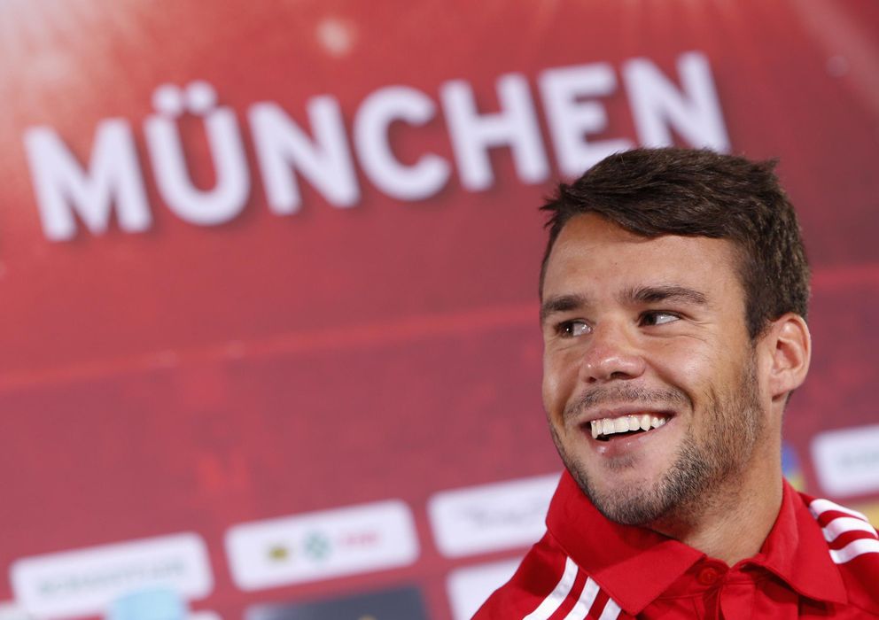 Foto: Juan Bernat, en su presentación como nuevo jugador del Bayern de Múnich.