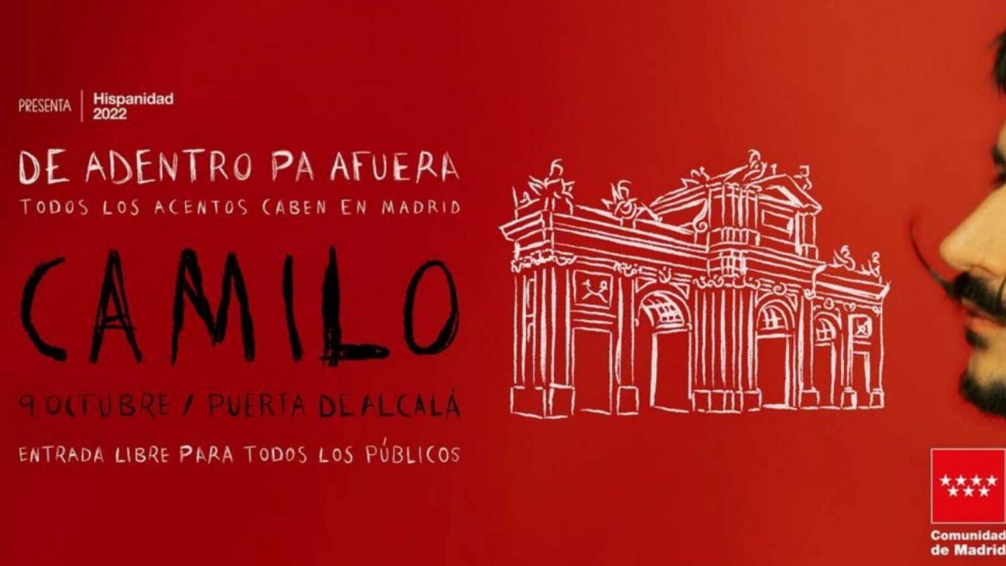 Camilo actuará gratis en Madrid por la Hispanidad 2022 (Comunidad de Madrid)