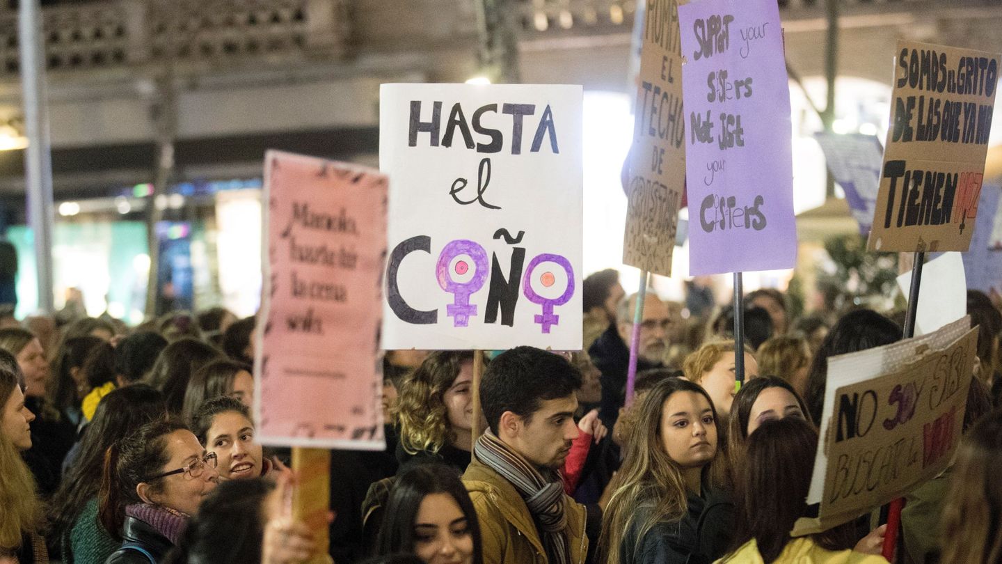 Manifestación feminista en Barcelona el 8 de marzo de 2019. (EFE)
