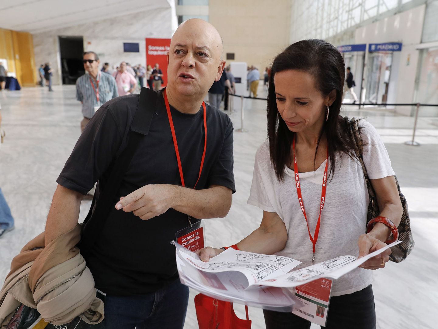 Beatriz Corredor y Odón Elorza, el pasado 17 de junio, en el 39º Congreso del PSOE. (EFE)