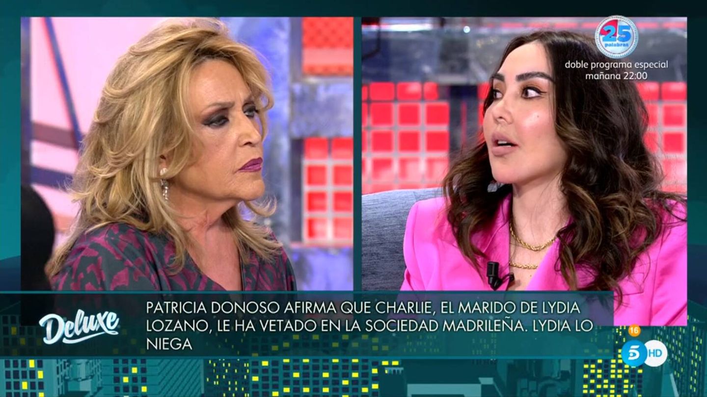 Lydia Lozano y Patricia Donoso, en 'Deluxe'. (Mediaset)